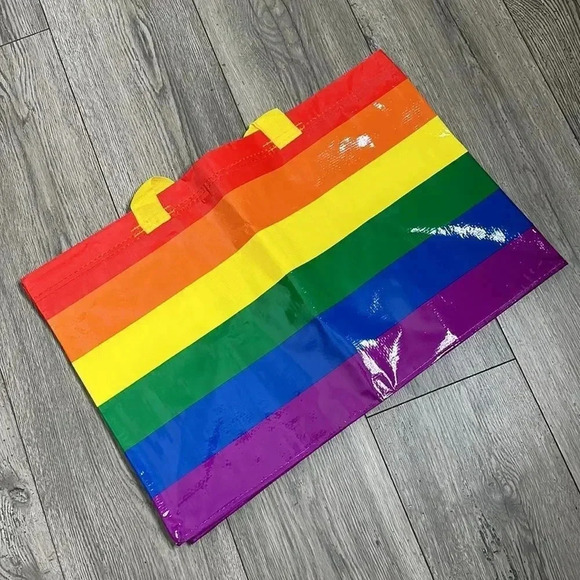 IKEA KVANTING Rainbow Pride Multicolored Bag Shopping Storage - Picture 4 of 9